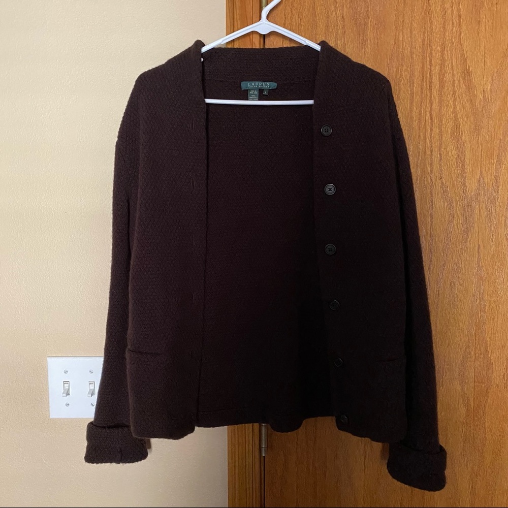 Ralph Lauren Brown Cardigan Sweater